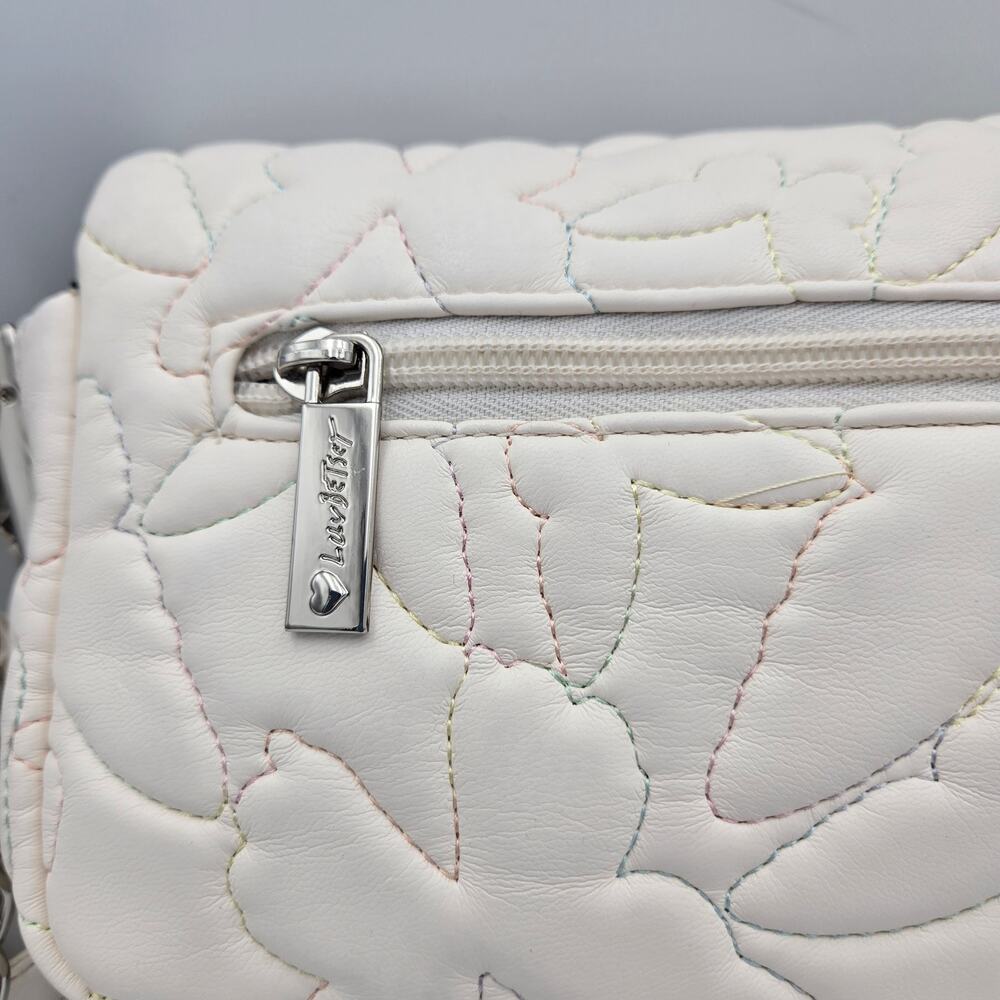 Betsey Johnson Luv Betsey Butterfly Quilted Crossbody Bag Cream Small Cute - Picture 6 of 16